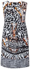 Ulla Popken 850175 Ärmelloses Jerseykleid mit Taschen Schwarz