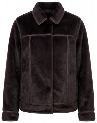 Ulla Popken 850310 Kunstfelljacke Dunkelbraun