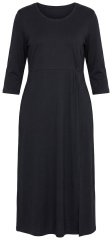 Ulla Popken 850910 Maxikleid mit 3/4-Ärmeln Schwarz