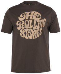 JP1880 851001 Rolling Stones Retro Logo T-Shirt Haselnuss