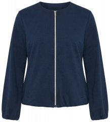 Ulla Popken 851040 Sweatjacke mit Reißverschluss Dunkelblau
