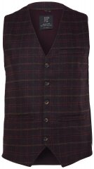 JP1880 851393 Karierte Tweedweste Weinrot