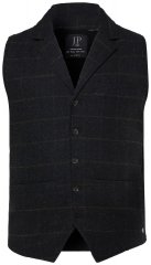 JP1880 851395 Karierte Tweedweste mit Stretch Schwarz