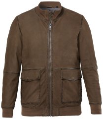 JP1880 851511 Velourslederjacke aus Lammleder Braun