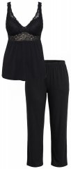 Ulla Popken 851693 Pyjama Schwarz
