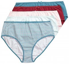 Ulla Popken 851725 Gemusterte Slips 5er-Pack Flieder