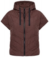 Ulla Popken 851785 Oversize-Steppweste mit Kapuze Braun