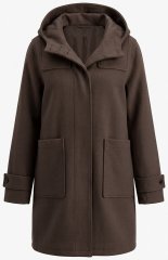 Ulla Popken 851803 Dufflecoat Dunkelbraun