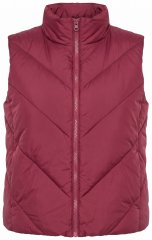 Ulla Popken 851833 Steppweste mit Stehkragen Rot