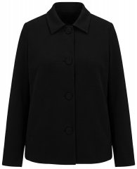 Ulla Popken 852167 Blazer mit Hemdkragen Schwarz