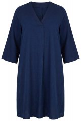 Ulla Popken 852191 Jeanskleid mit Taschen Denimblau
