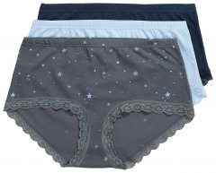 Ulla Popken 852249 Slips 3er-Pack Anthrazit