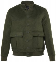 JP1880 852294 Jacke aus Wollmischung mit Stehkragen Khakigrün