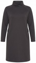 Ulla Popken 852456 Sweatkleid mit Rollkragen Dunkelbraun