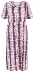 Ulla Popken 852854 Gestreiftes Midikleid Braun