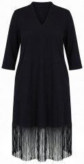 Ulla Popken 852937 Jerseykleid Schwarz