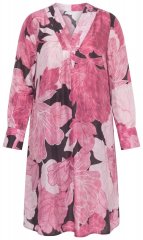 Ulla Popken 853426 Geblümtes Kleid Pflaume
