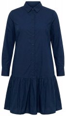 Ulla Popken 853457 Langärmliges Kleid Dunkelblau