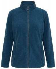 Ulla Popken 853668 Fleecejacke mit Stehkragen Petrol
