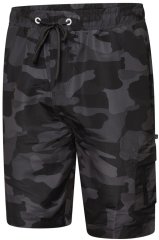 Kam Jeans 3010 Badeshorts mit Camouflage-Print Dunkelgrau