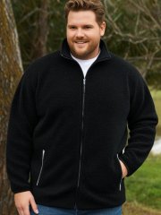 Espionage FL043 Sherpa-Fleecejacke Schwarz