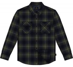 Double Outfitters GS-5233 Flanellhemd Oliv/Blau