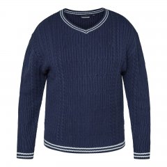 North Latitude V-Neck Knit Navyblau