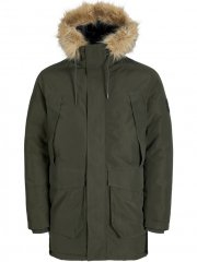 Jack & Jones Camp Faux Fur Parka Rosin