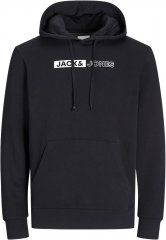 Jack & Jones CORP LOGO PLAY 5 Print Hoodie Black