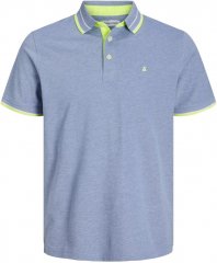 Jack & Jones PAULOS Short Sleeve Polo Light Blue/NEON