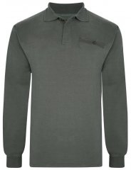 Kam Jeans 5457 LS Peach Finish Polo Khaki