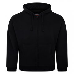 Espionage LW162 Hooded Zip Through Sweat Shirt Schwarz