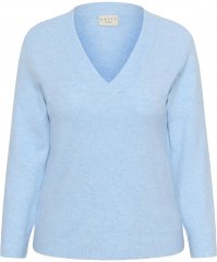 Kaffe Curve Jilanda V-Neck Pullover Blue
