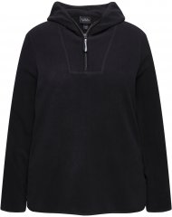 Ulla Popken Fleece Sweatshirt Hoodie Black