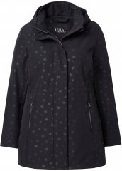 Ulla Popken HYPRAR Star Print Softshell Jacket Black