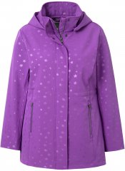 Ulla Popken HYPRAR Star Print Softshell Jacket Purple