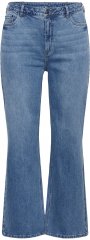 Kaffe Curve Leoana Weite lange Jeans Vintageblau