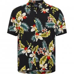 North Latitude Shirt Short Sleeve Printed Allover Black