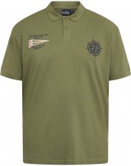 North Latitude 61129 Piqué-Poloshirt mit Bruststickerei Olivgrün
