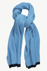 Ulla Popken Two Tone Knit Scarf Light Cornflower
