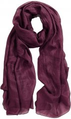 Ulla Popken Silk Scarf Aubergine