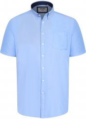 D555 James Kurzarm Oxford-Hemd TALL Hellblau