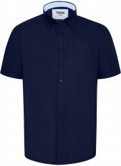 D555 James Kurzarm Oxford-Hemd TALL Navy