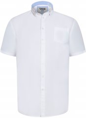D555 James Kurzarm Oxford-Hemd TALL Weiß