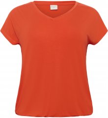Kaffe Curve Jena V-Neck T-Shirt Grenadine Red