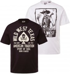 JP1880 T-Shirt 2-Pack Wild West Black And White