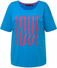 Ulla Popken LOVE Short Sleeve Graphic Tee Sapphire Blue