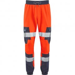 Leo Hawkcombe Ecoviz High Performance Ballistic Stretch Trousers Hi-Vis Orange/Navy
