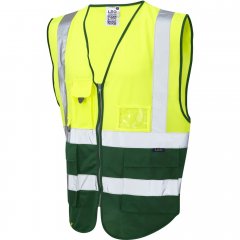 Leo Lynton Ecoviz Superior Waistcoat Hi-Vis Yellow/Green