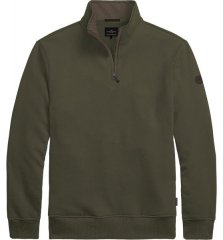 Double Outfitters MTOP-1163 Sweatshirt mit halbem Reißverschluss Khaki